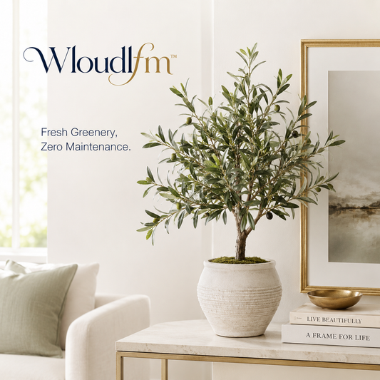 Wloudlfm™ Realistic Faux Olive Tree Table Decor